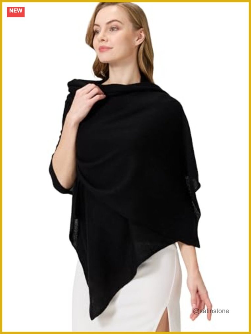 Luxury 100% Cashmere Wrap Shawl Lightweight Travel Scarf